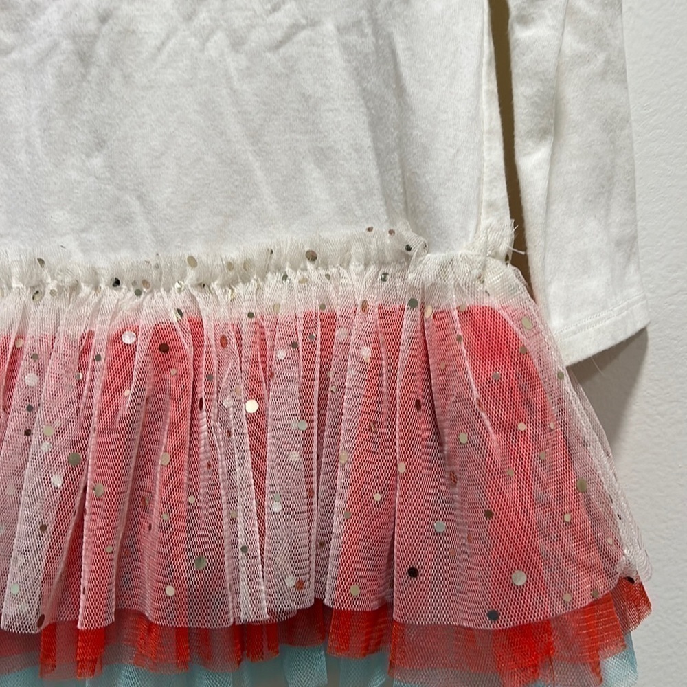 🎃bonnie Jean Thanksgiving LS Embellished Pumpkin Tee 4T - Picture 3 of 10